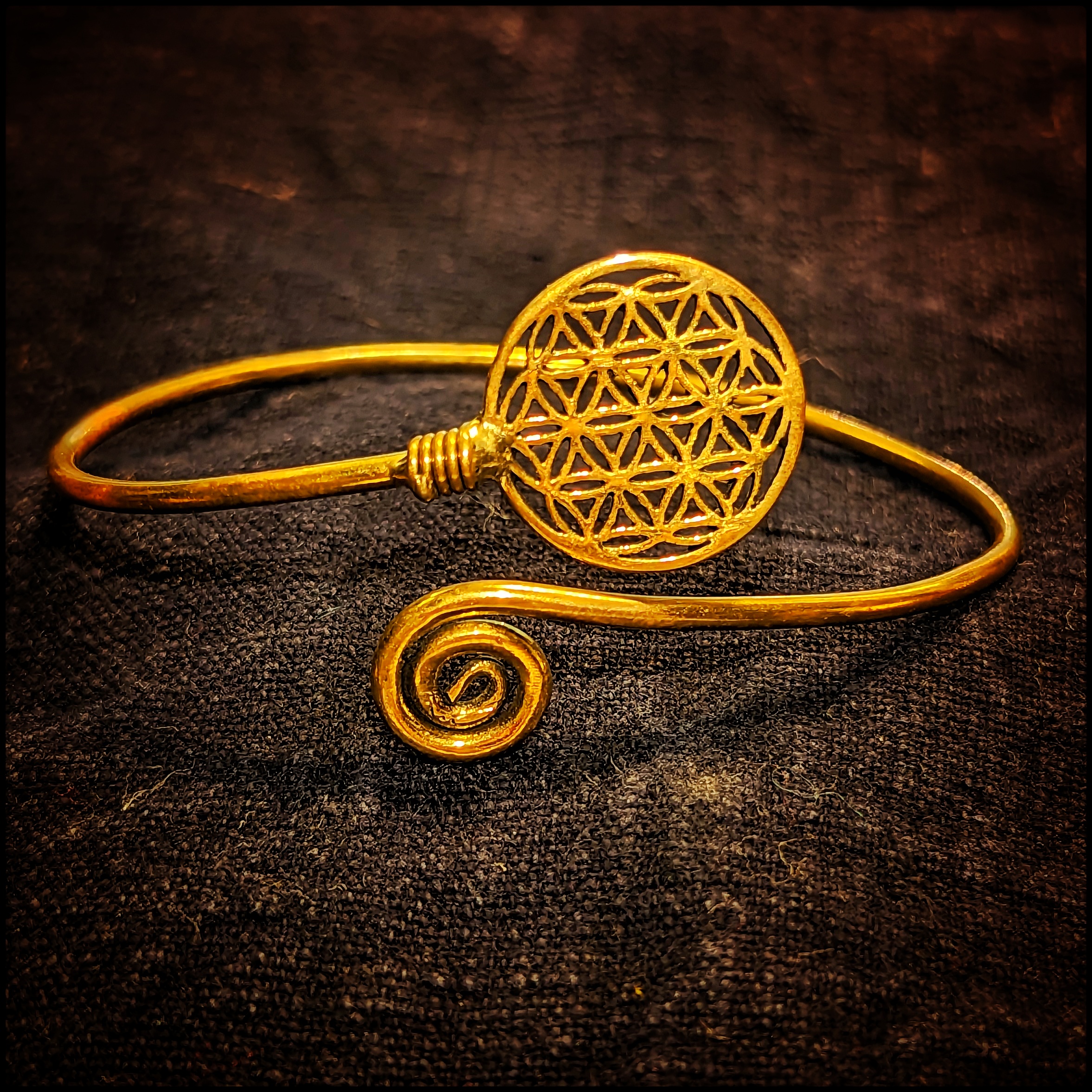 Brass Bracelet Flower of Life