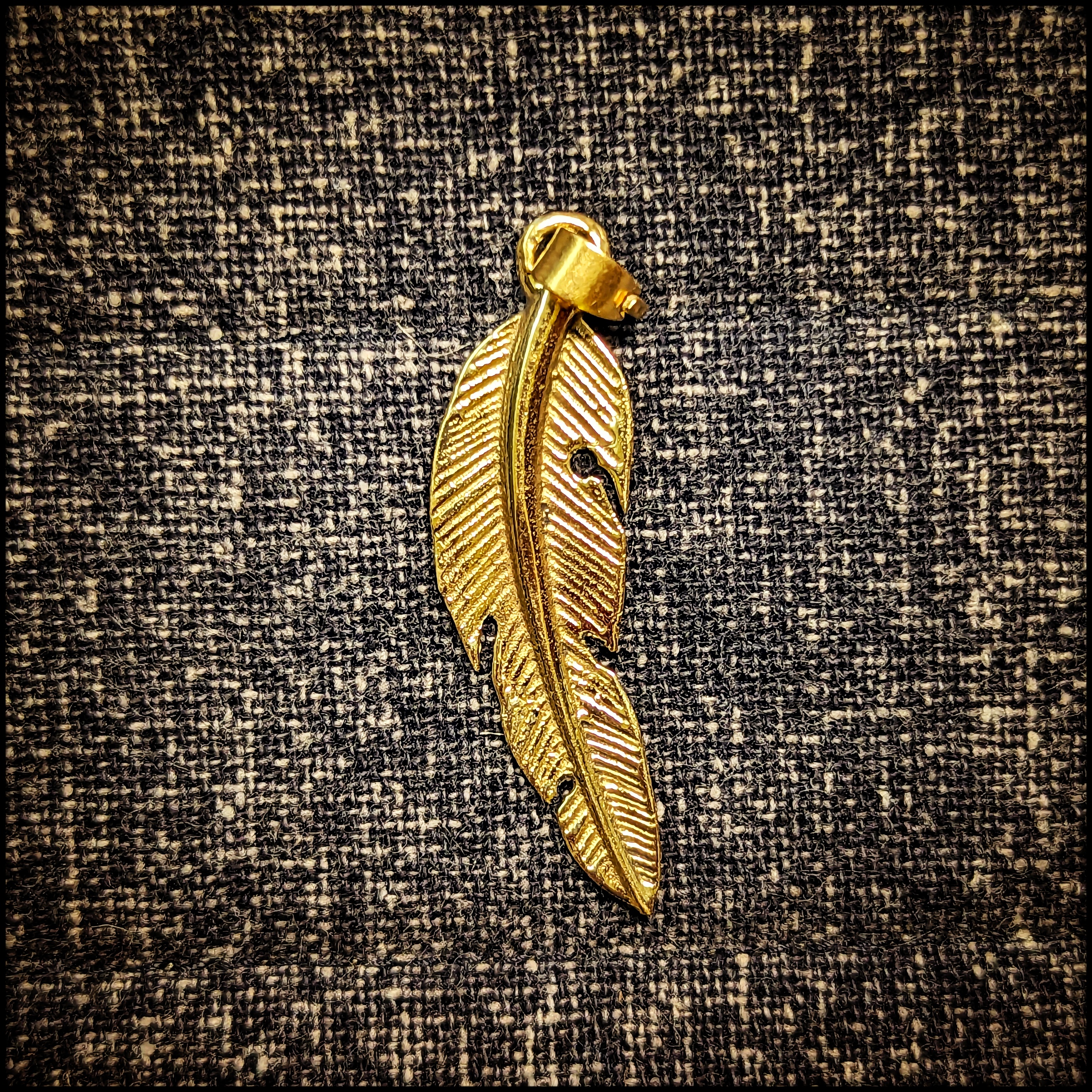 Brass Pendant Feather