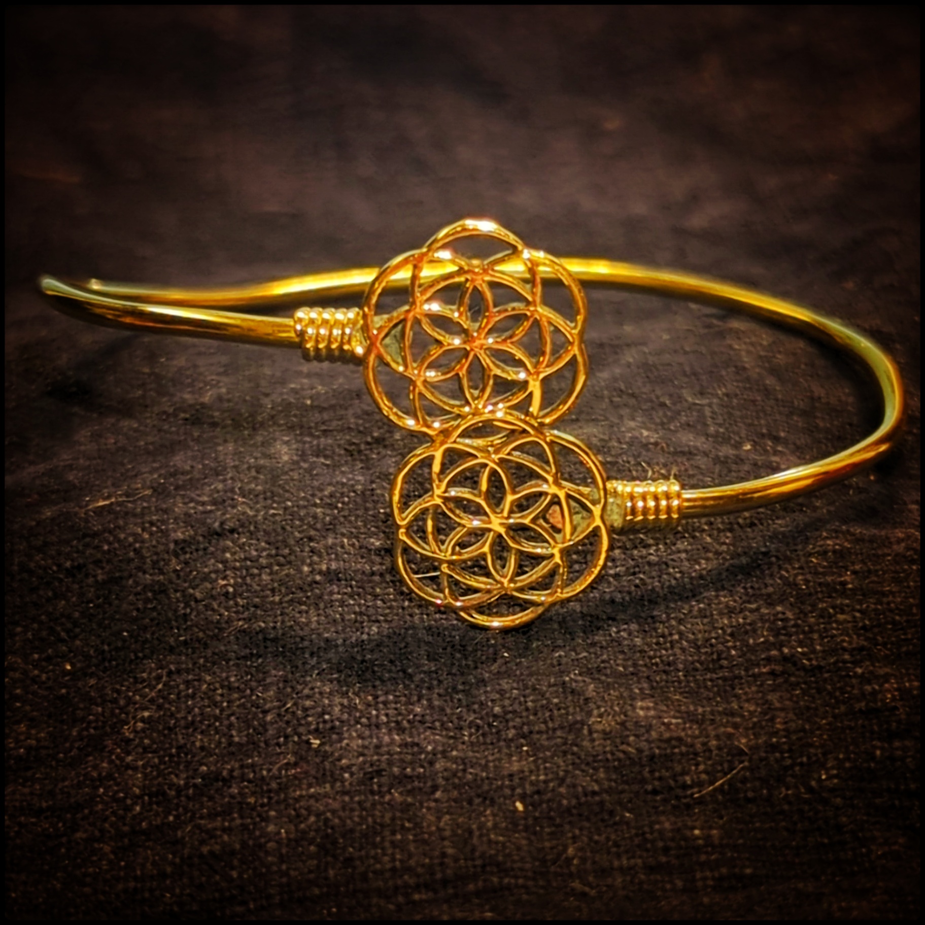 Brass Bracelet Flower of Life