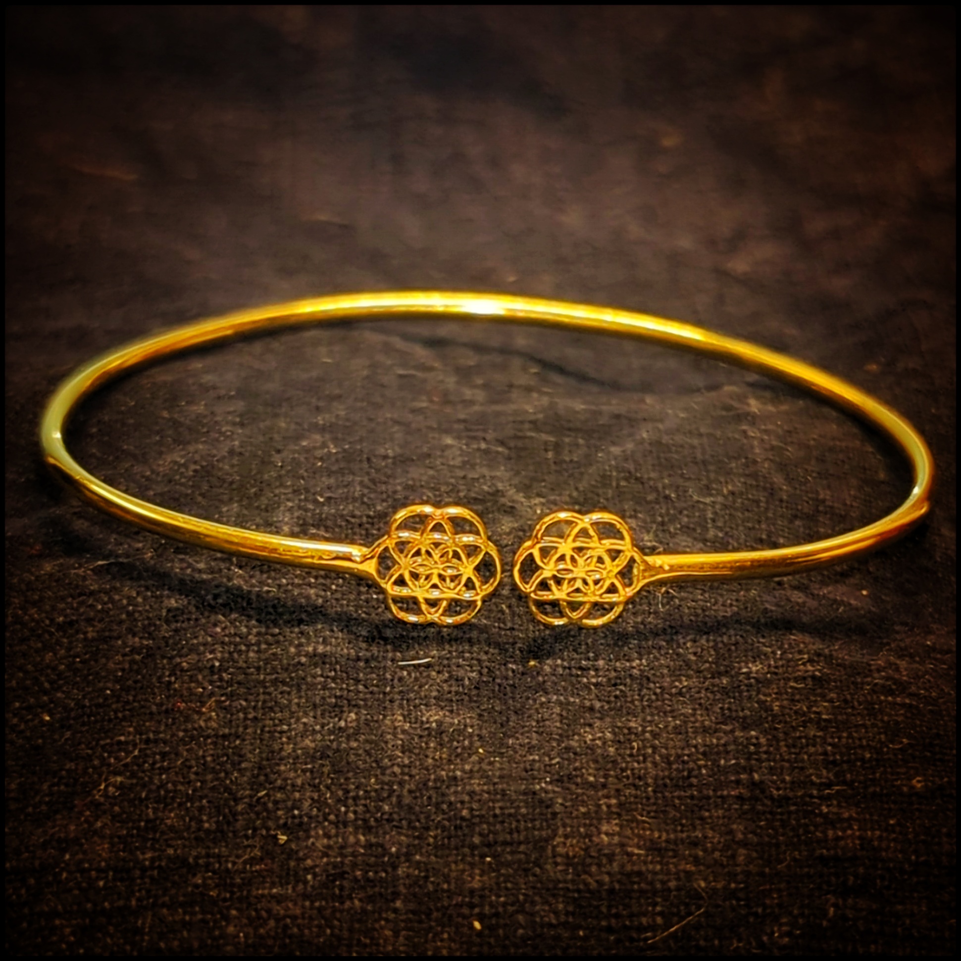 Brass Bracelet Flower of Life
