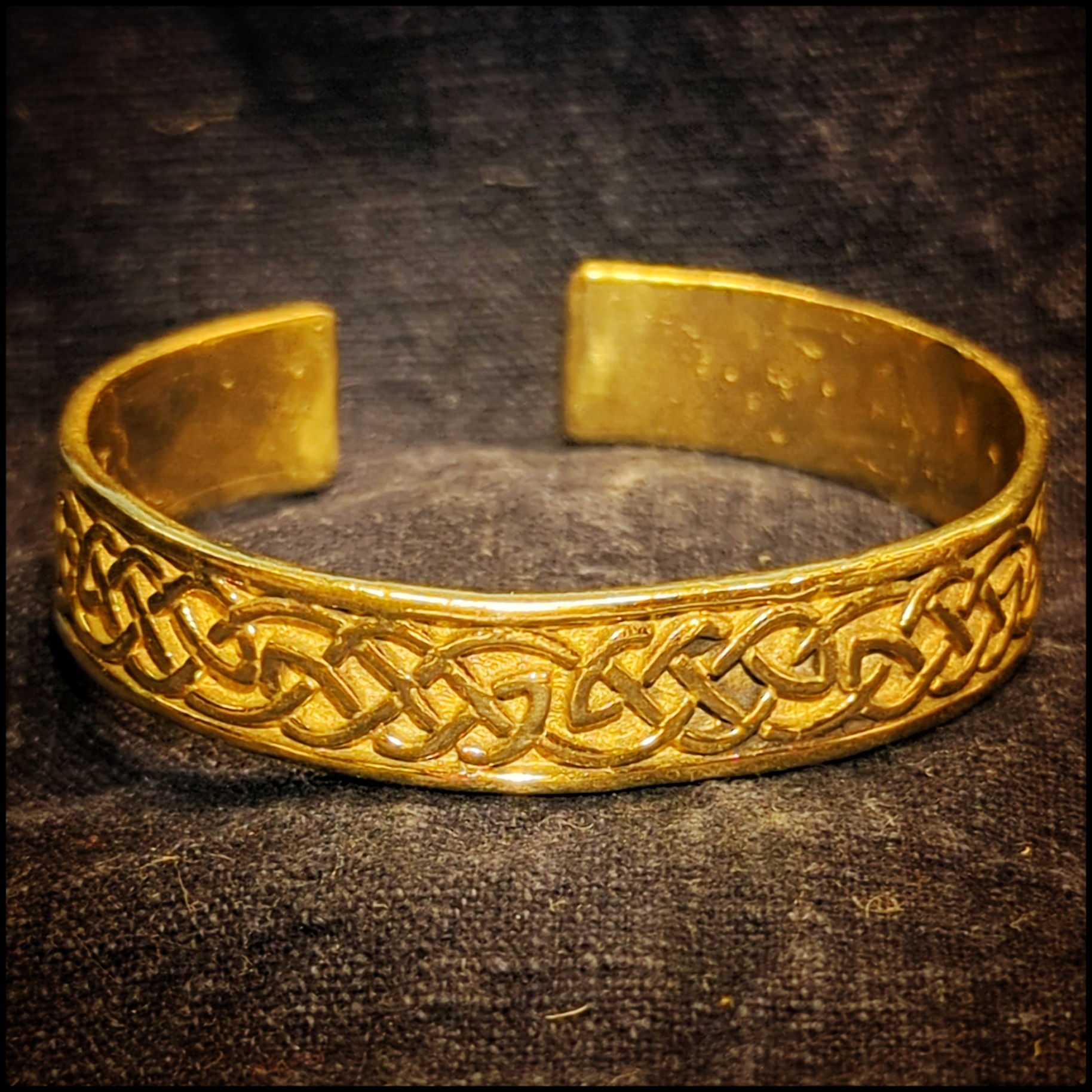 Brass Bracelet Craft Pattern Thick