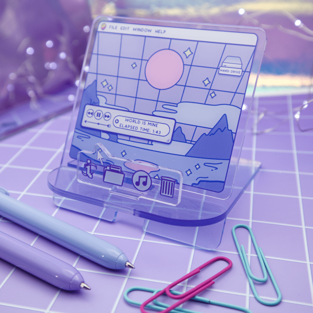 Vapor.OS Phone and notepad desk organizer