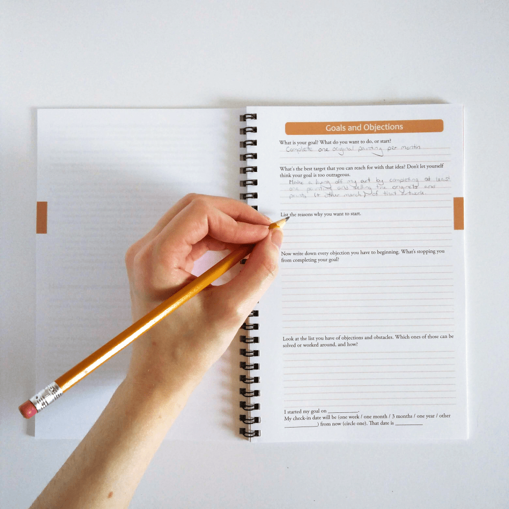 Photo of the interior of an interactive guidebook made for print