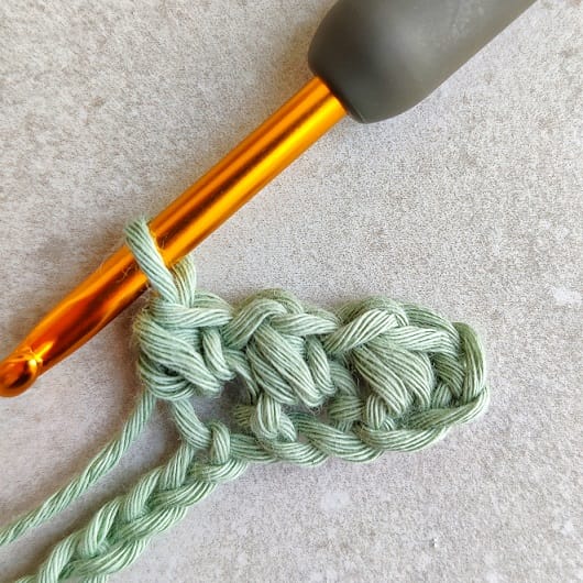 How to crochet the mini bean stitch
