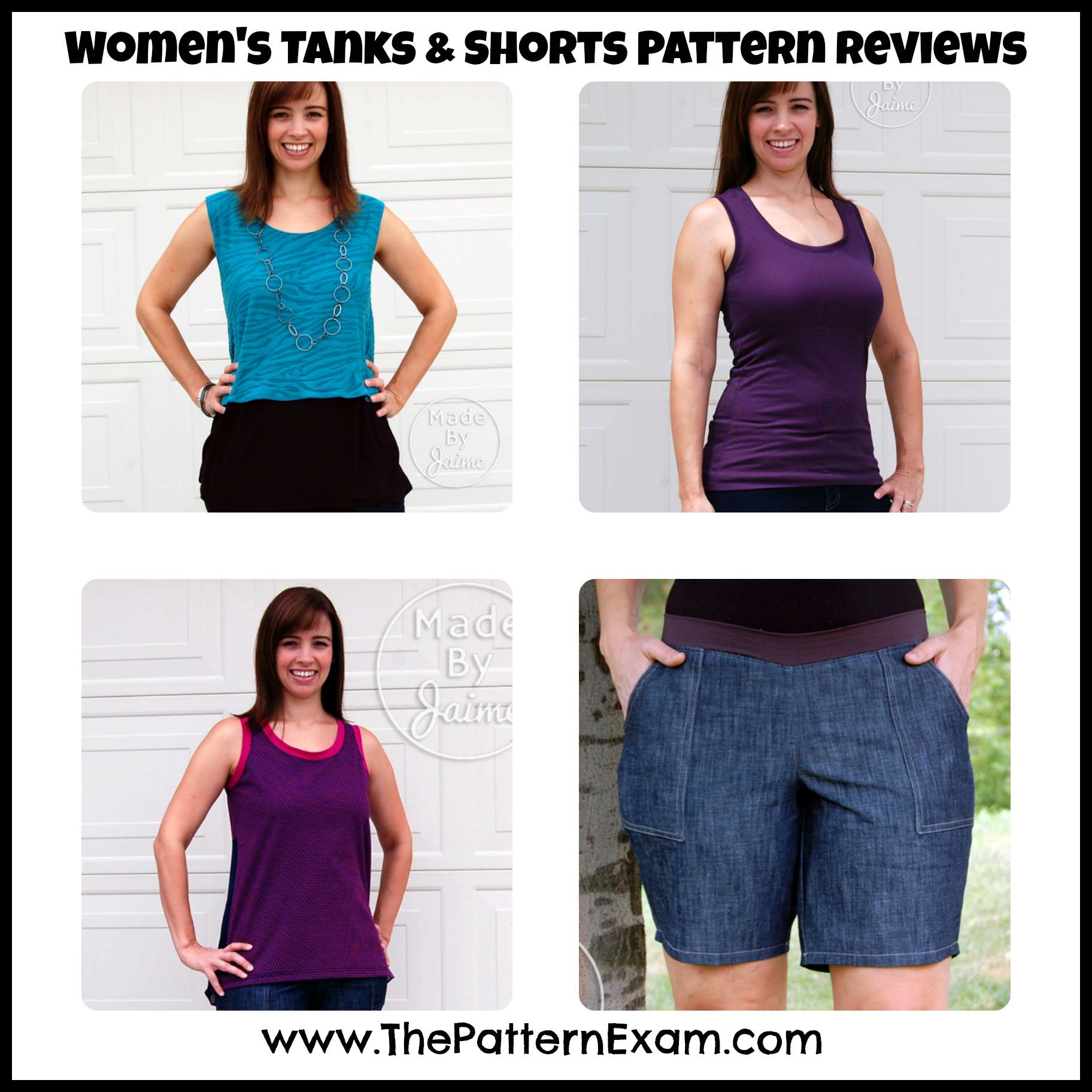Women's Tanks and Shorts Pattern Review MadeByJaime | ThePatternExam.com