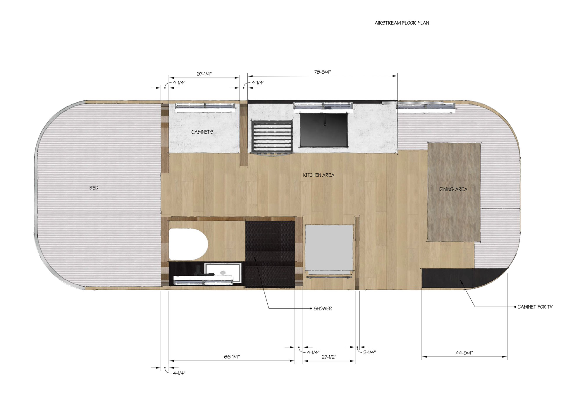airstream renovation floor plan