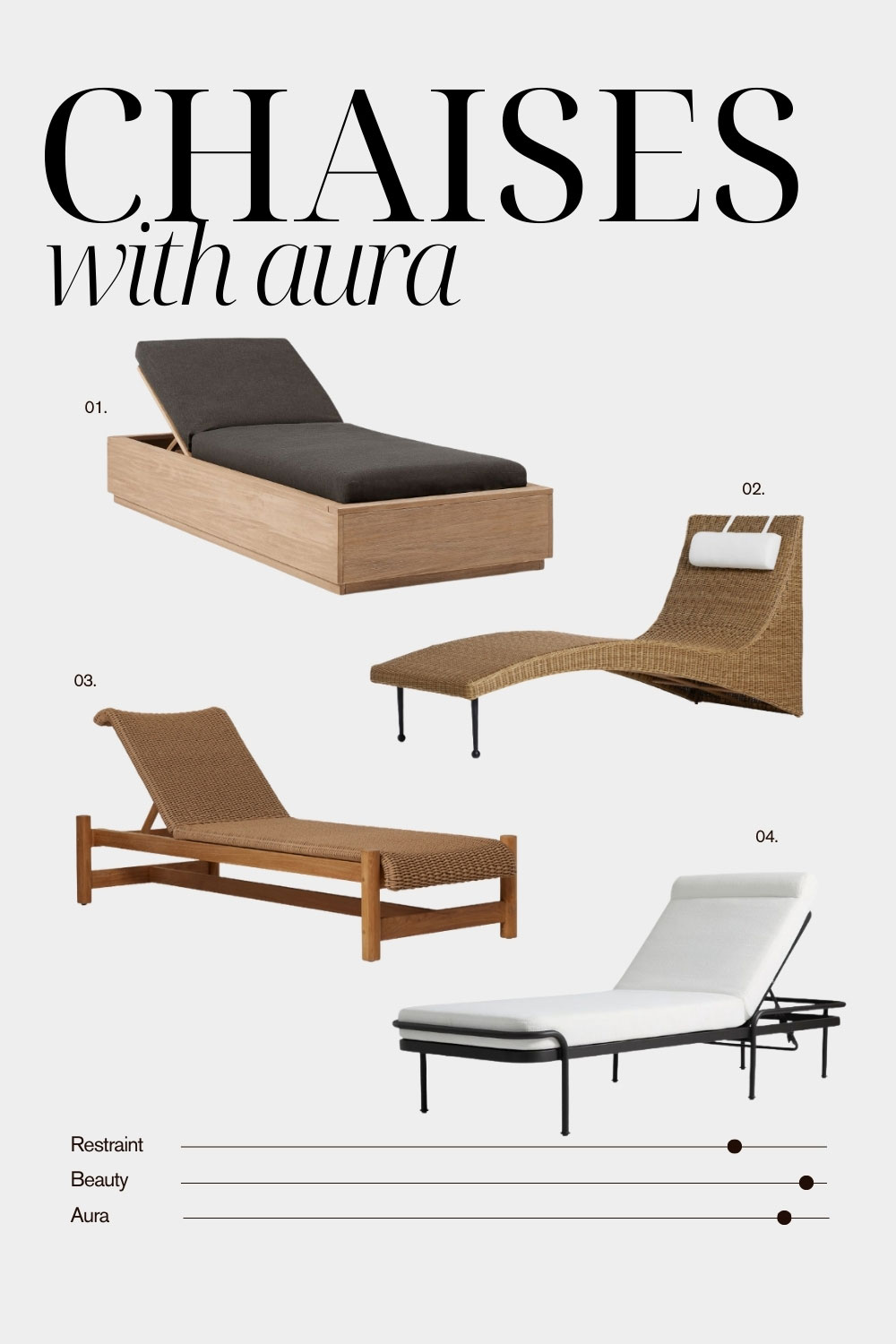 chaise lounges