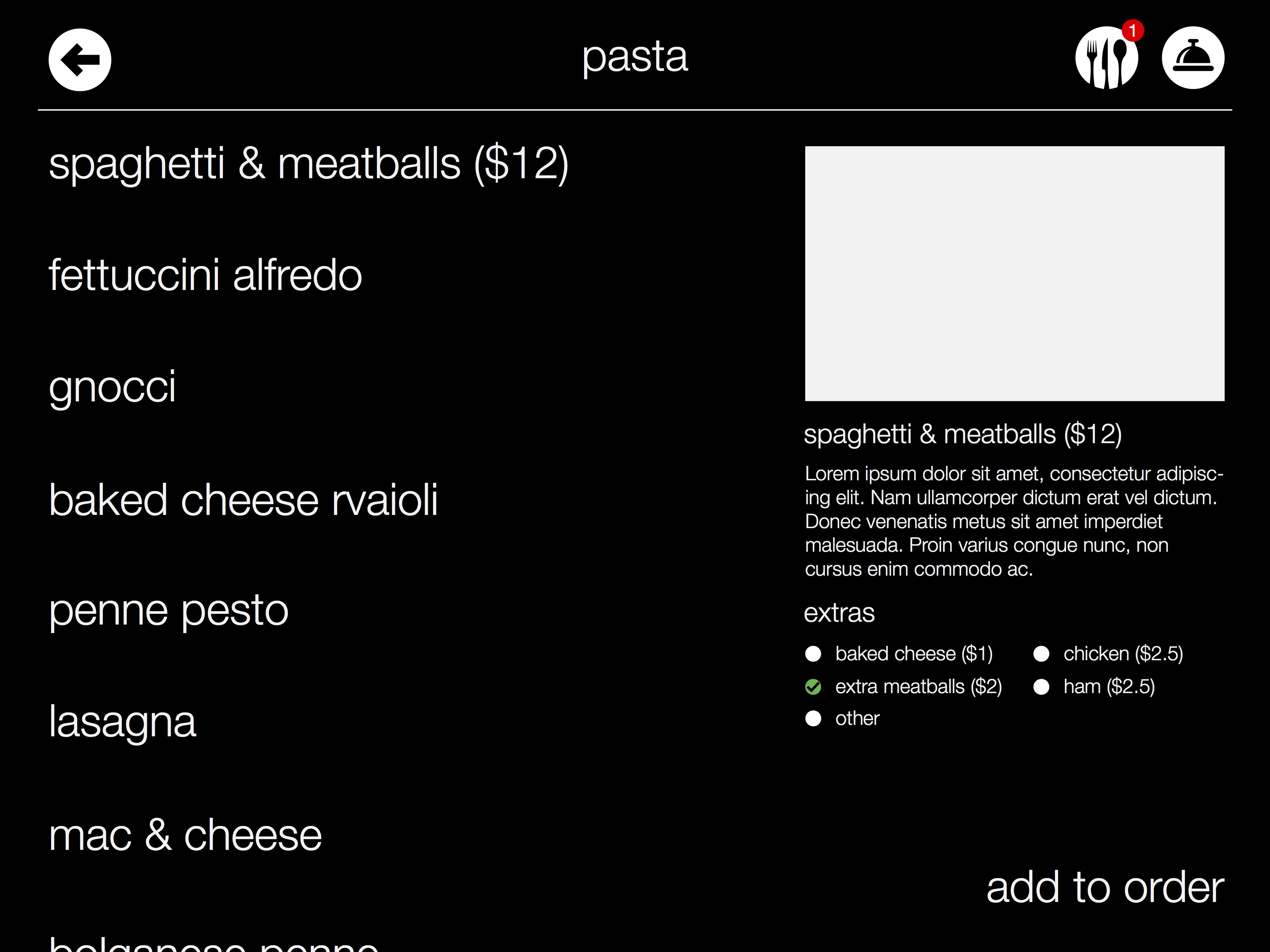Selection Page