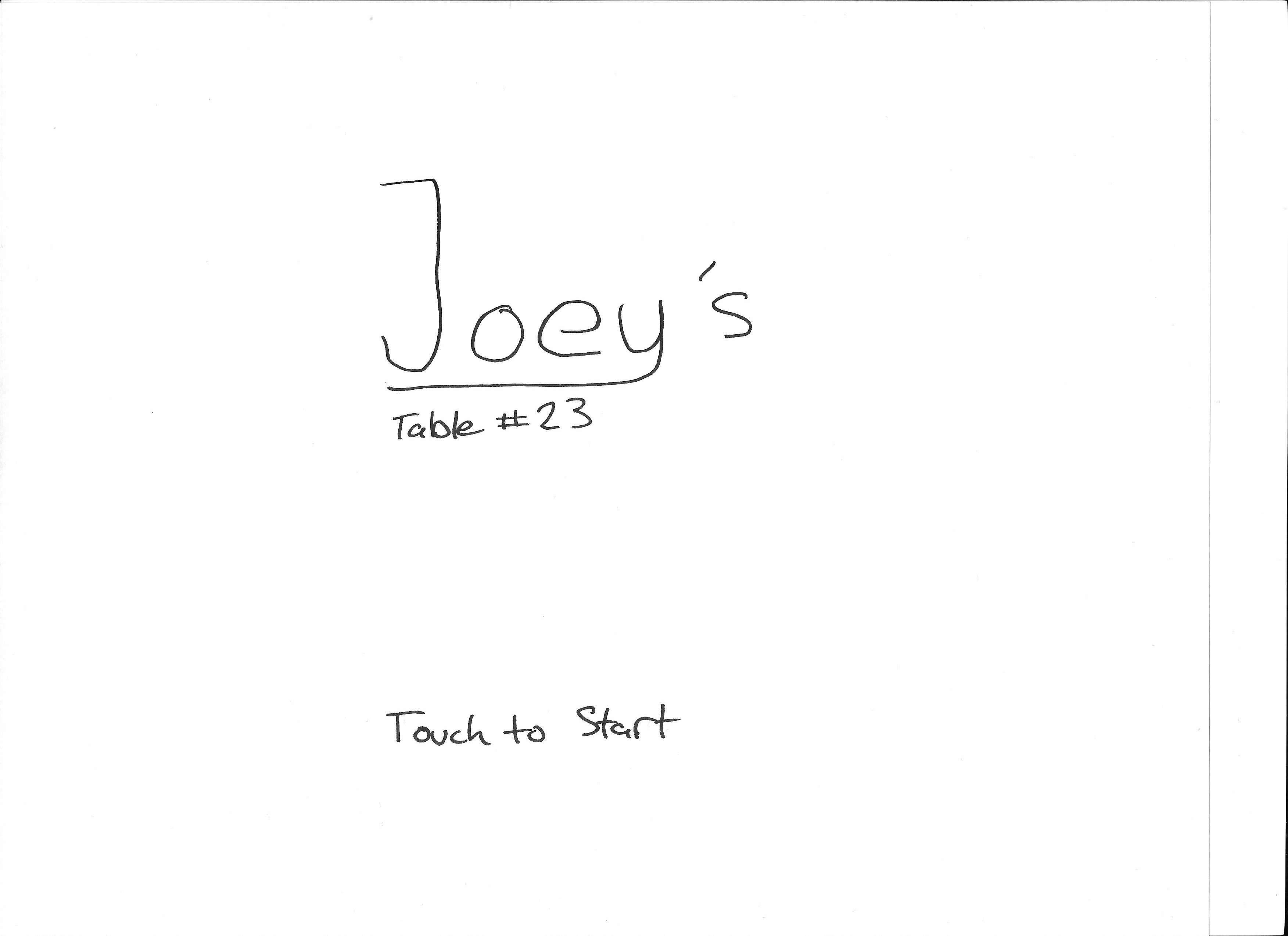 The start screen is similar to the initial tile prototype I created and invites the customer to begin browsing.