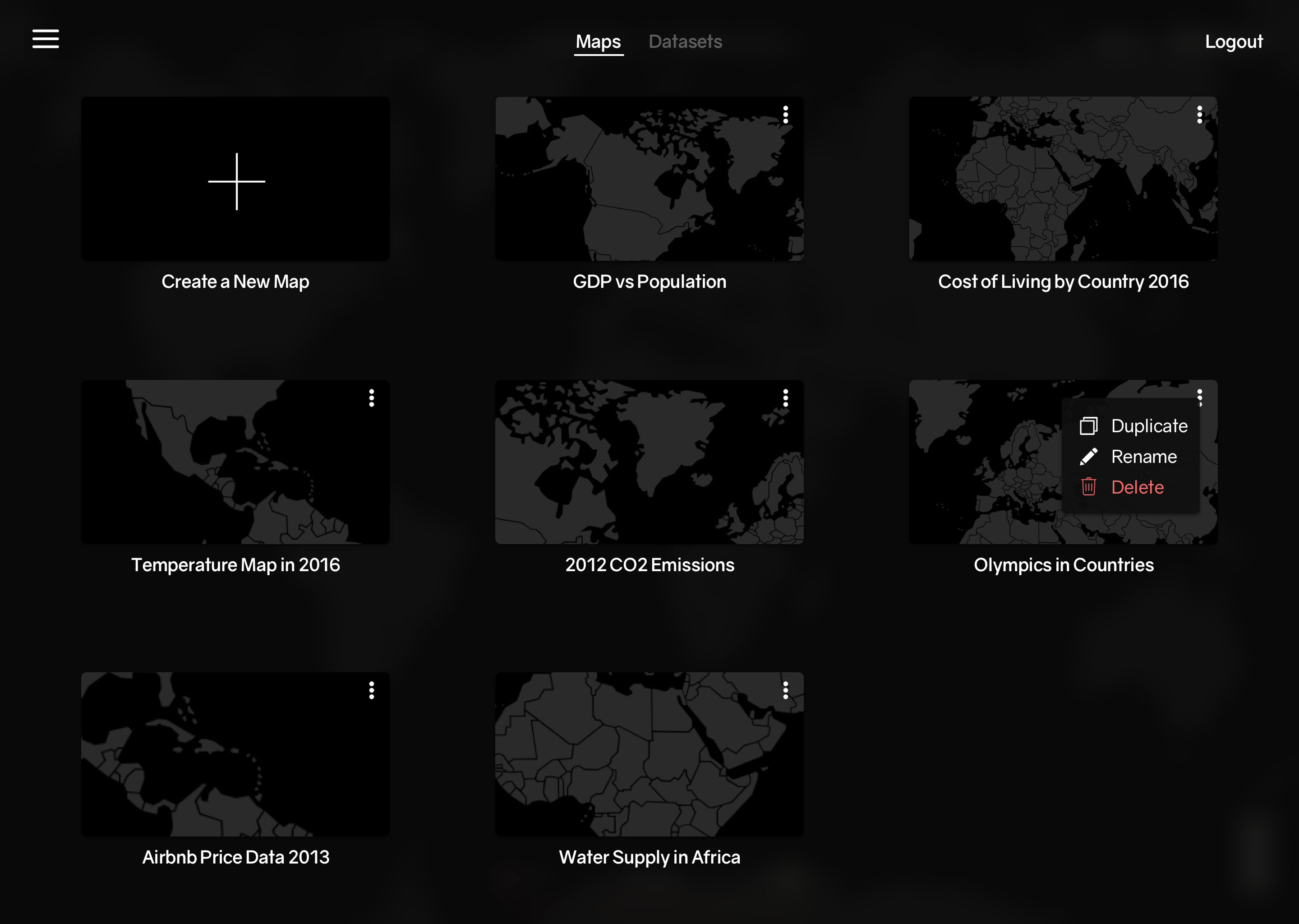 Browse Saved Maps