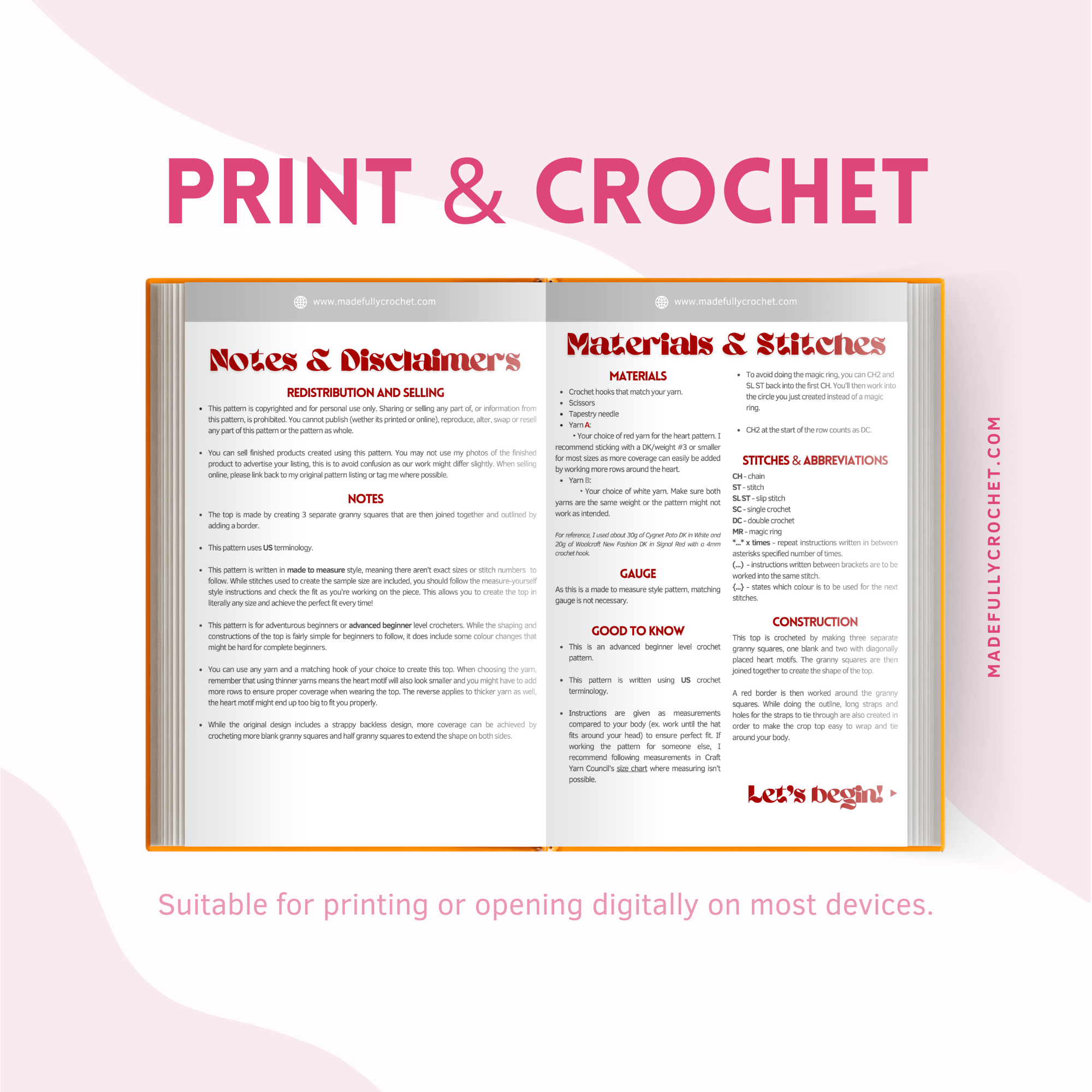 Heartstrings Crop Top - PDF Crochet Pattern ONLY!