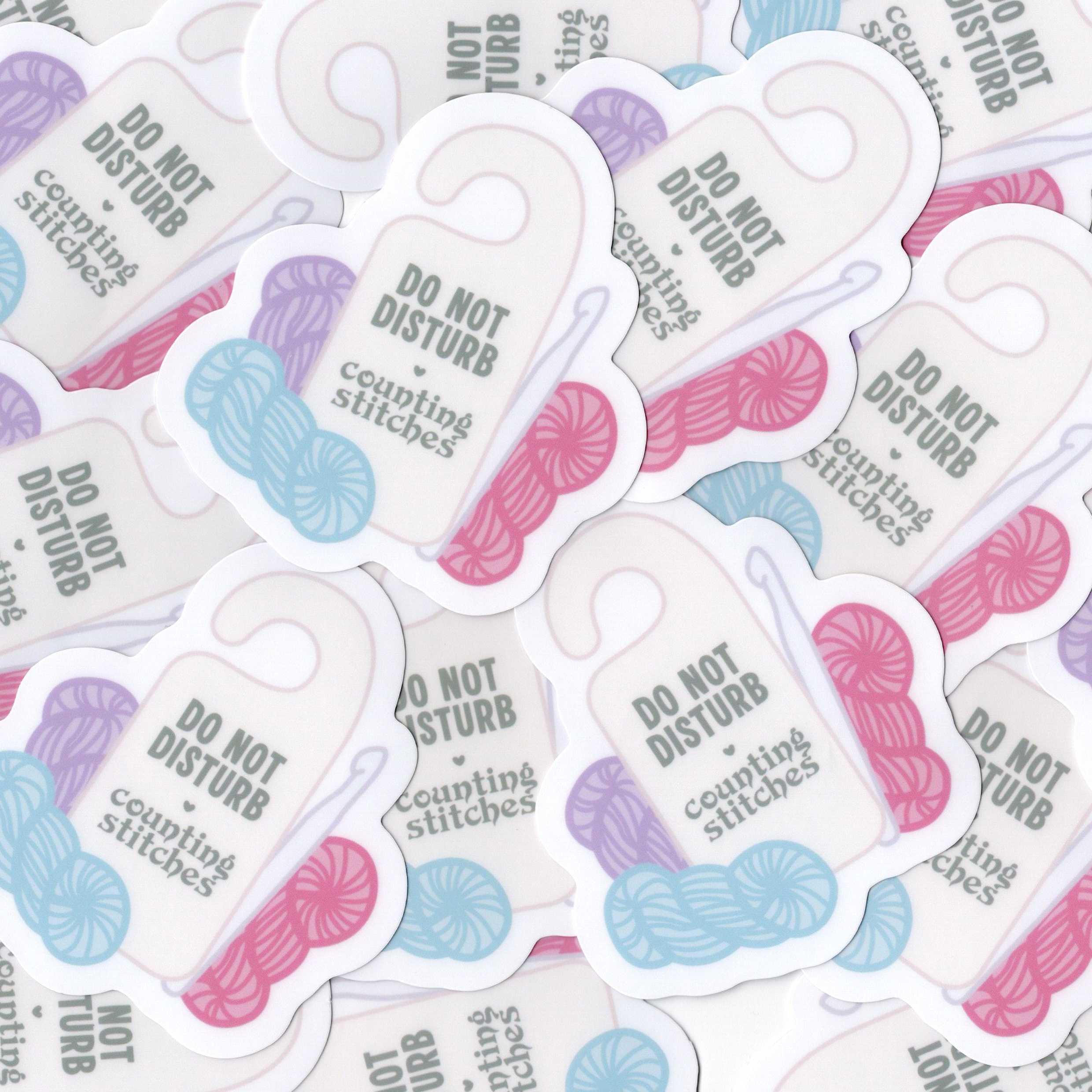 Do Not Disturb, Counting Stitches Vinyl Sticker