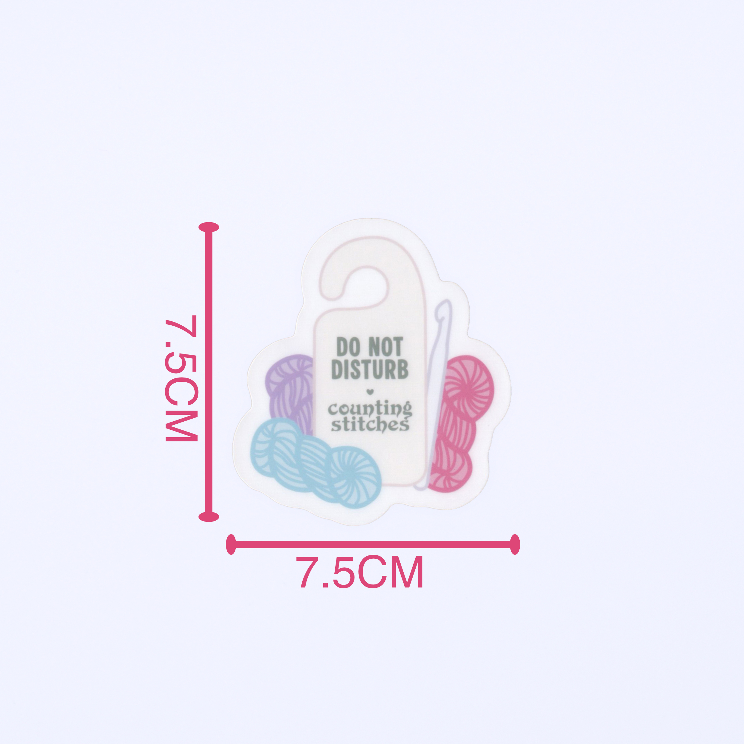 Do Not Disturb, Counting Stitches Vinyl Sticker