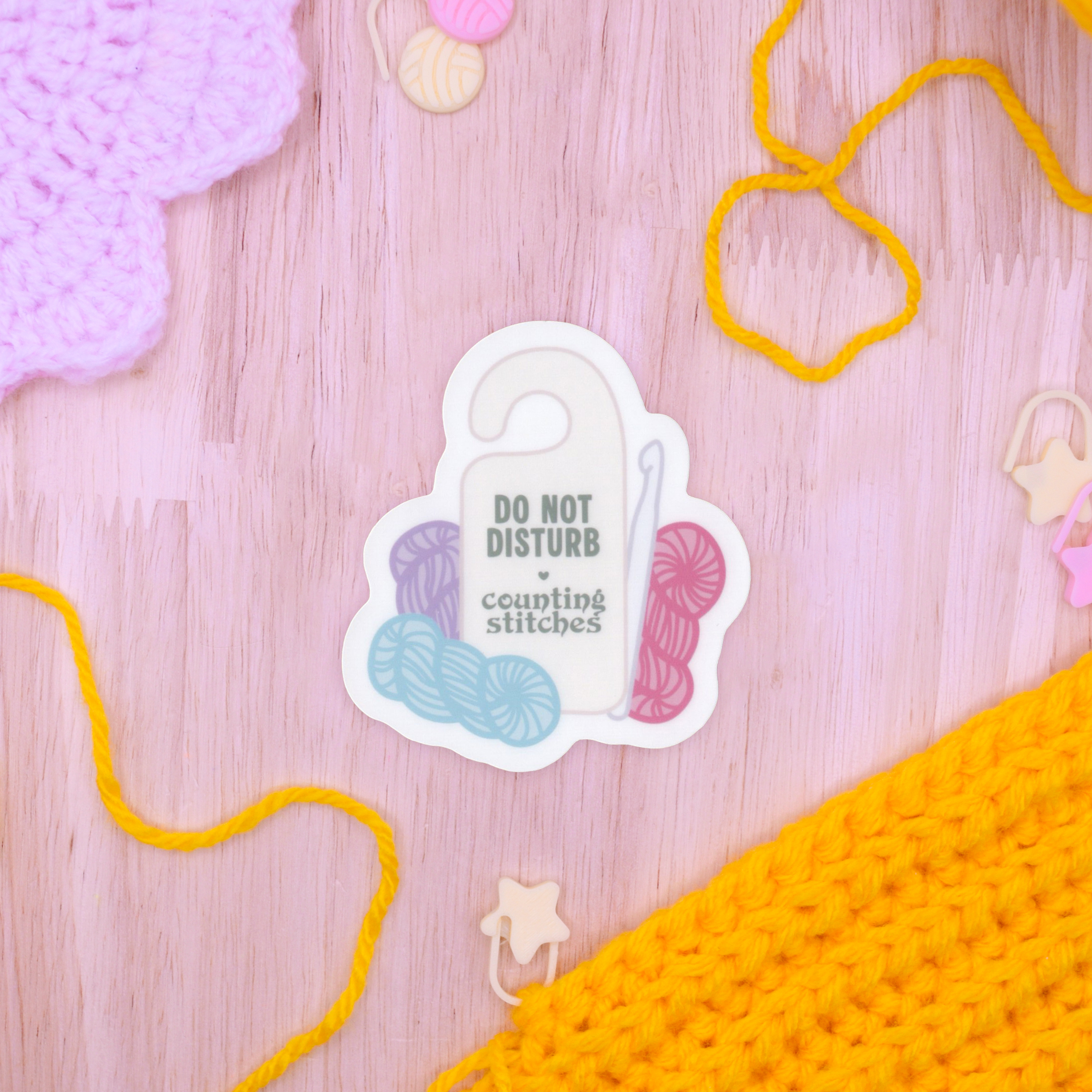 Do Not Disturb, Counting Stitches Vinyl Sticker
