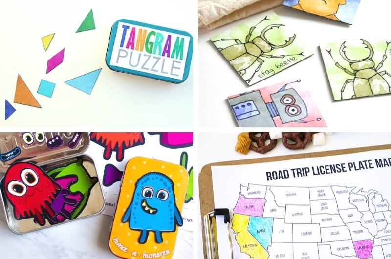 road trip activities image collage