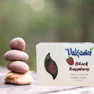 valganics vegan Black Raspberry gently soap