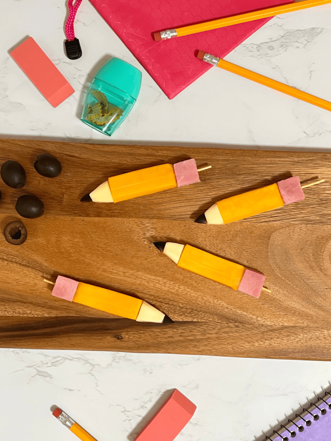Cheese Pencil Snacks for Back to School