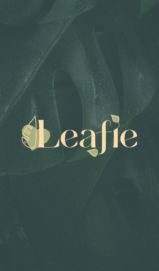 Identité visuelle de Leafie, commerce en ligne de plantes d'intérieurs et d'accessoire