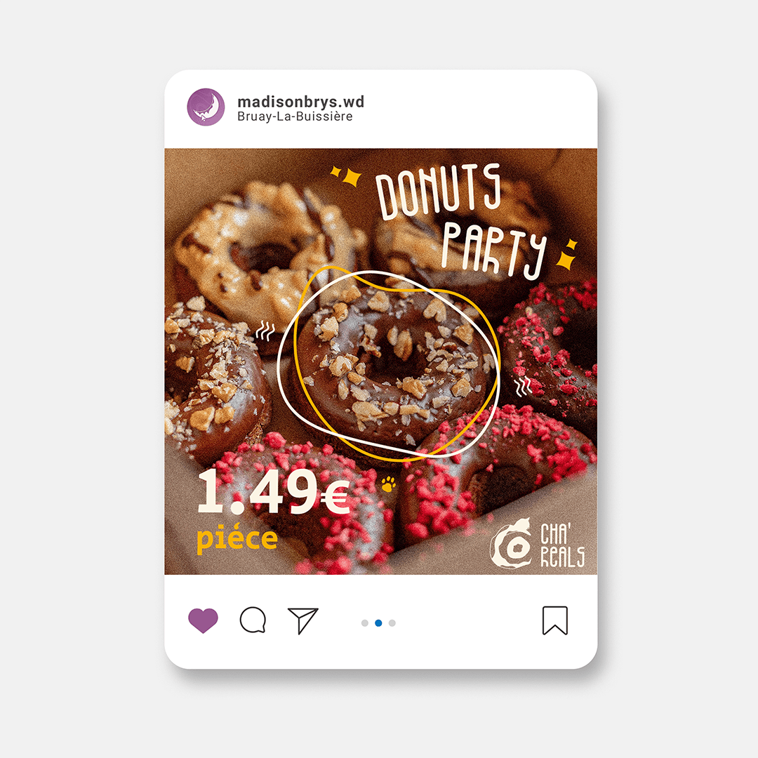 Post Instagram Donut Cha'Reals