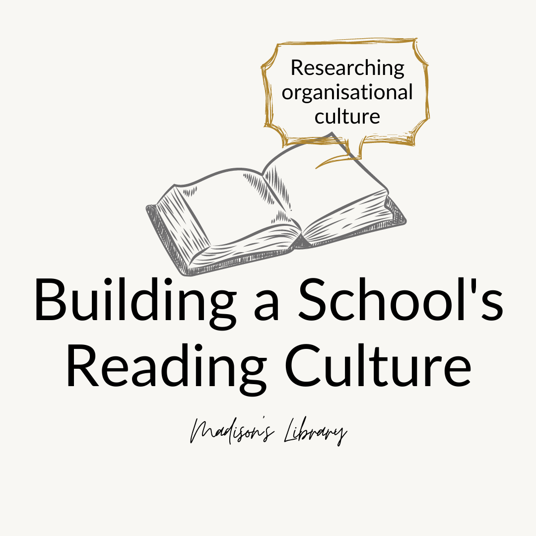 Book with text Building a school's reading culture.