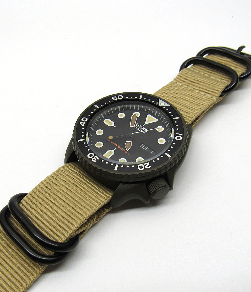 available now seiko mod skx007 7s26 od green cerakote military
