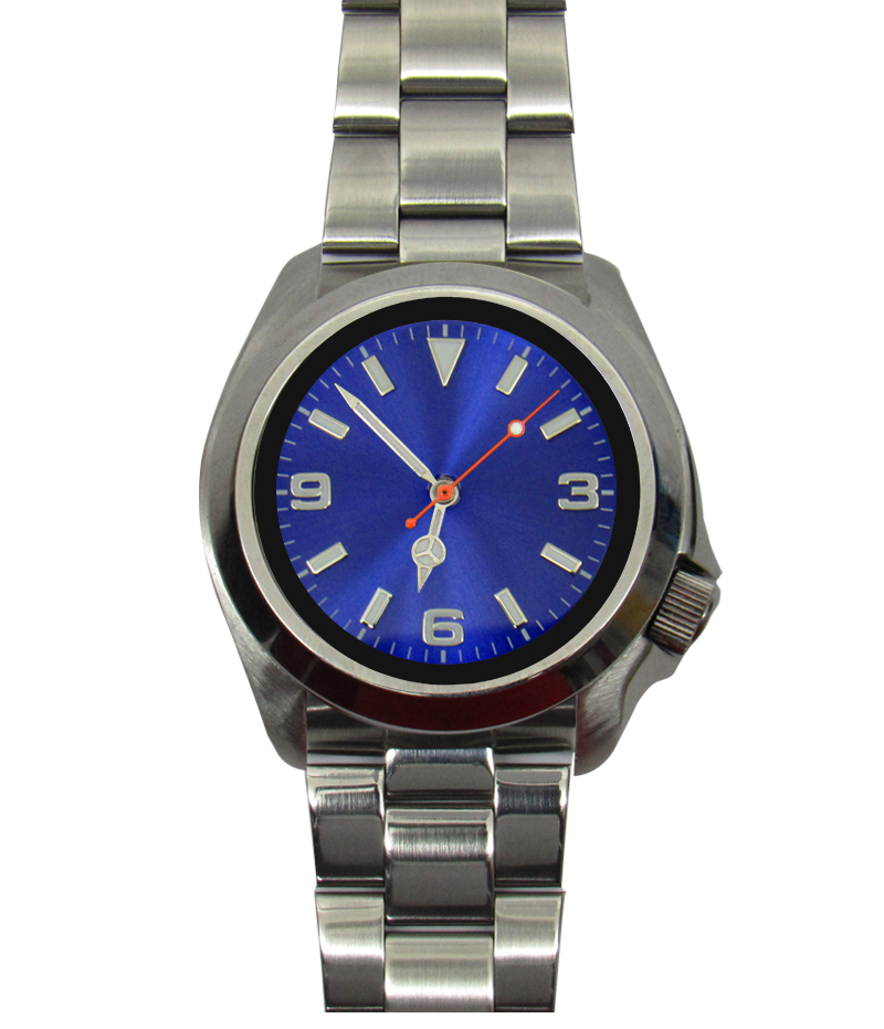 Mad Mod Machine! Seiko EXPLORER homage divers watch Blue Sunray