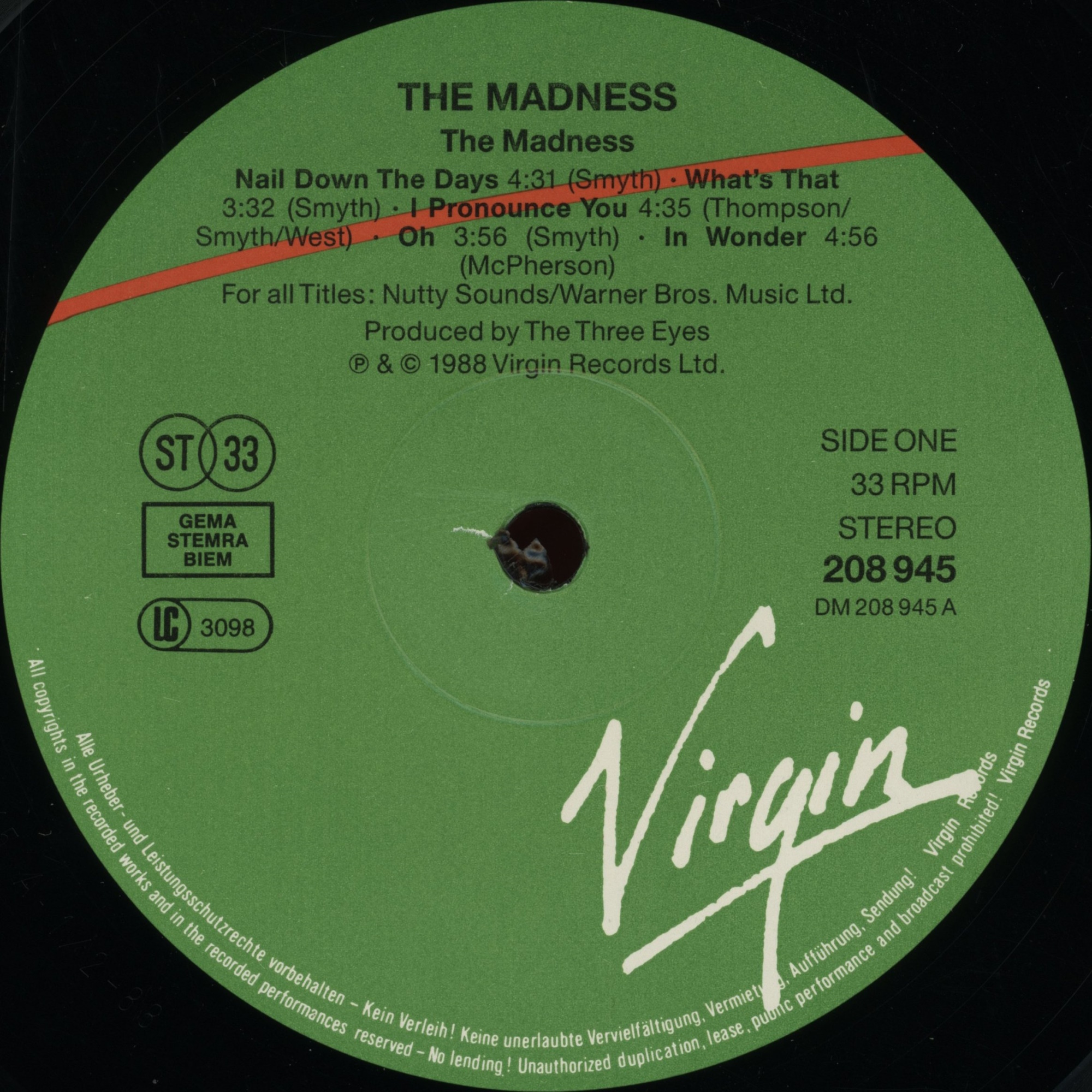THE MADNESS, Europe, 1988 – Madnessography