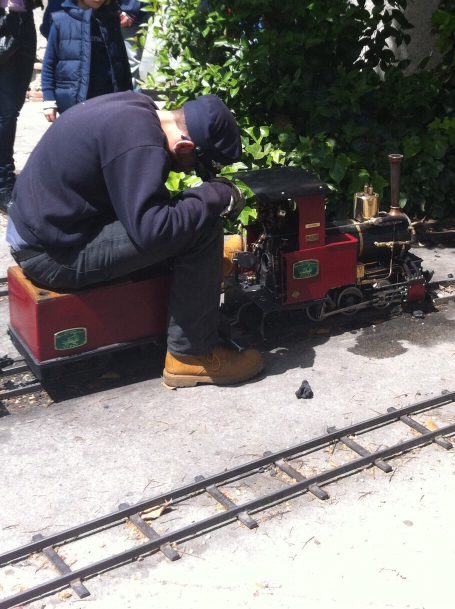 Mini máquina de vapor de tren