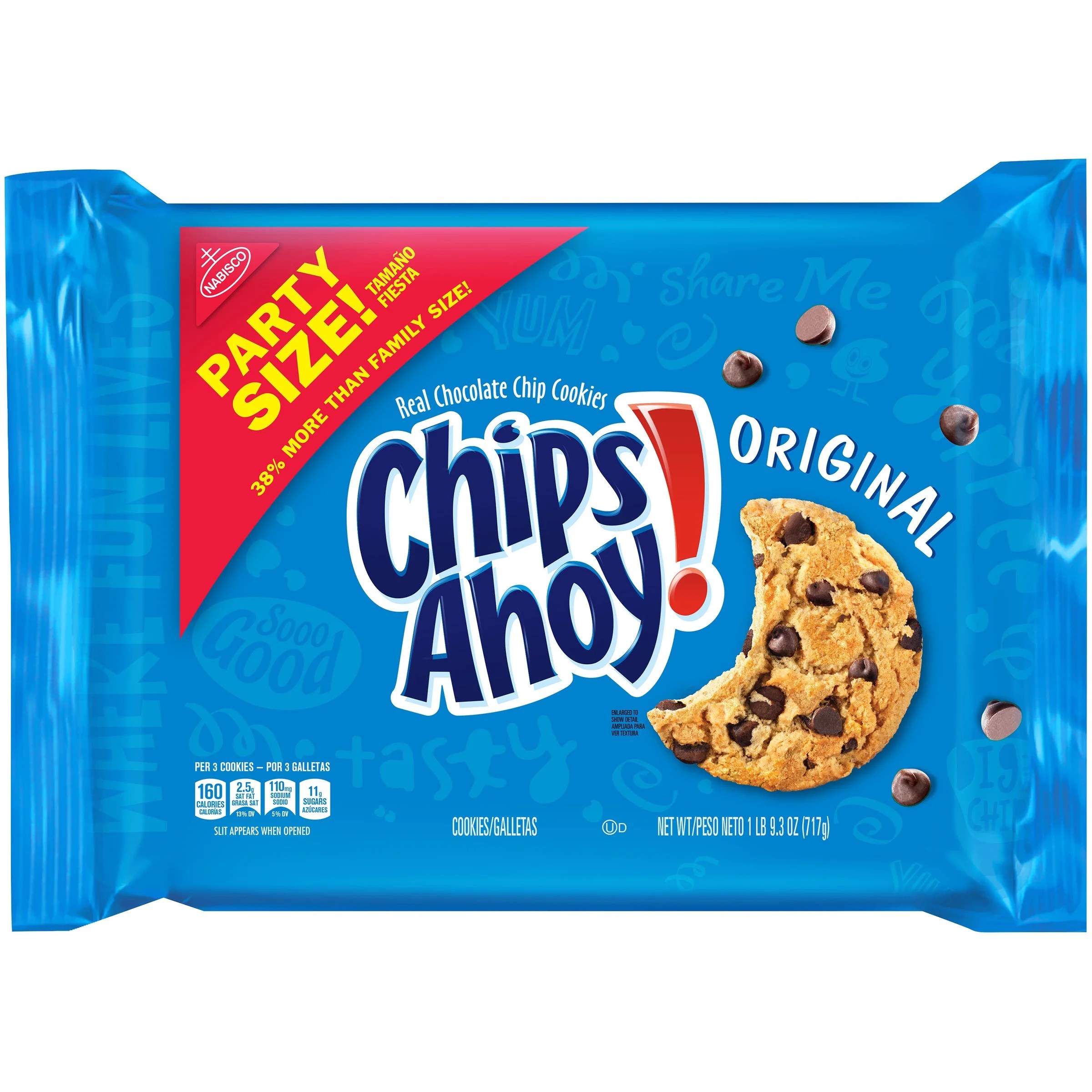 CHIPS AHOY! Original Chocolate Chip Cookies, Party Size, 25.3 oz