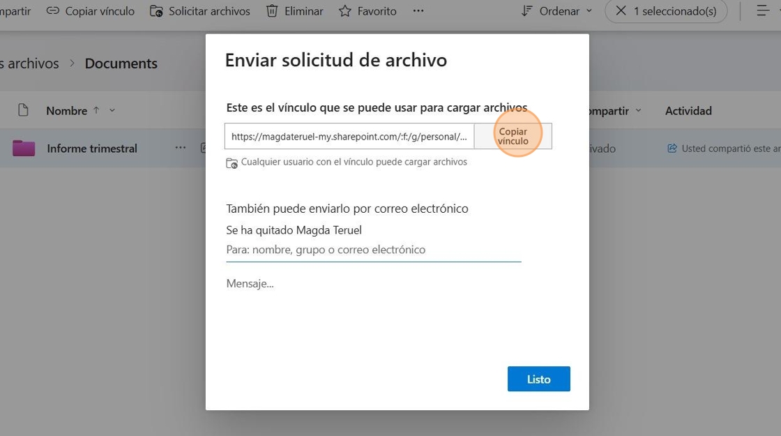 Confirmación de carga