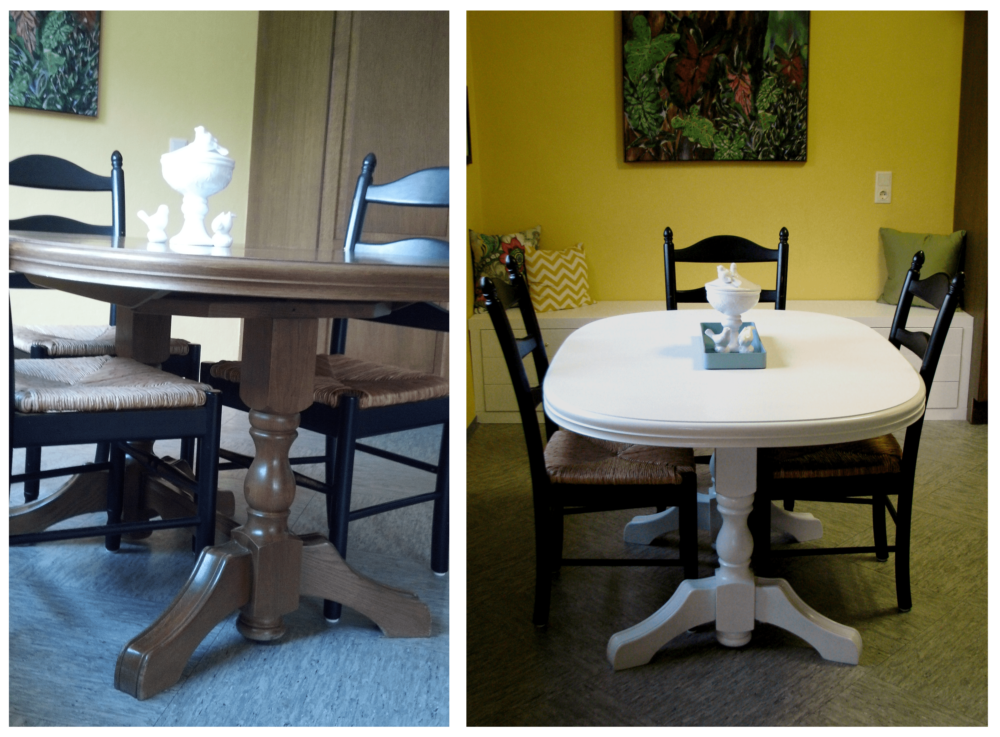 Painting this thrift store table gave it a whole new look.