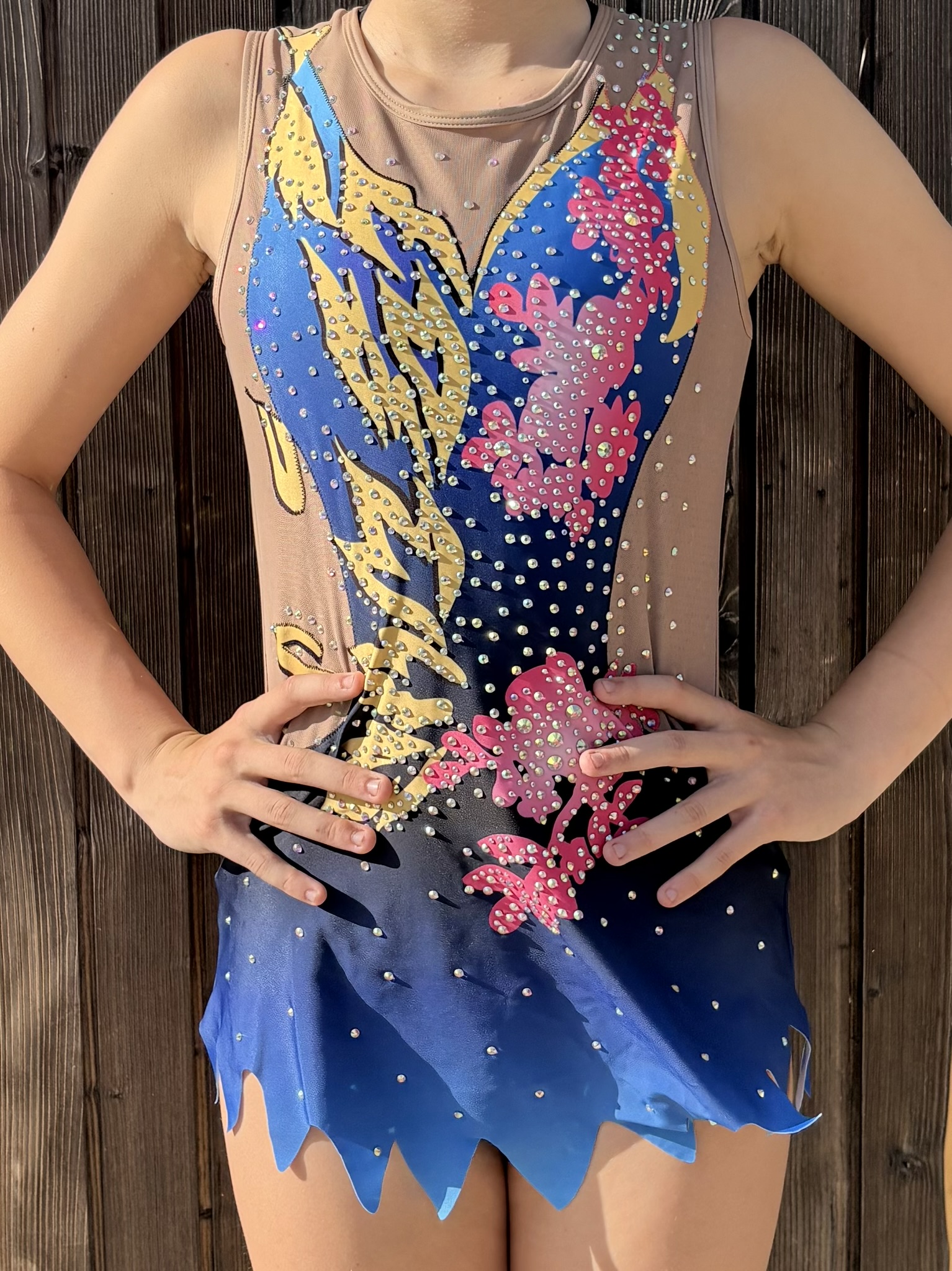 Competition Leotard Midnight Peony