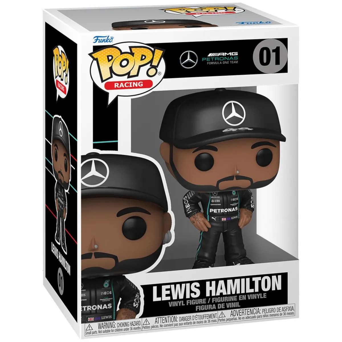 Funko Pop! Racing: AMG Petronas Formula One Team – Lewis Hamilton #01 Vinyl Figure