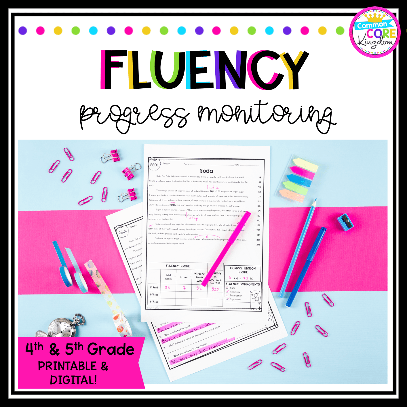 fluency passages for 4th 5th grade google slides distance learning pack magicore