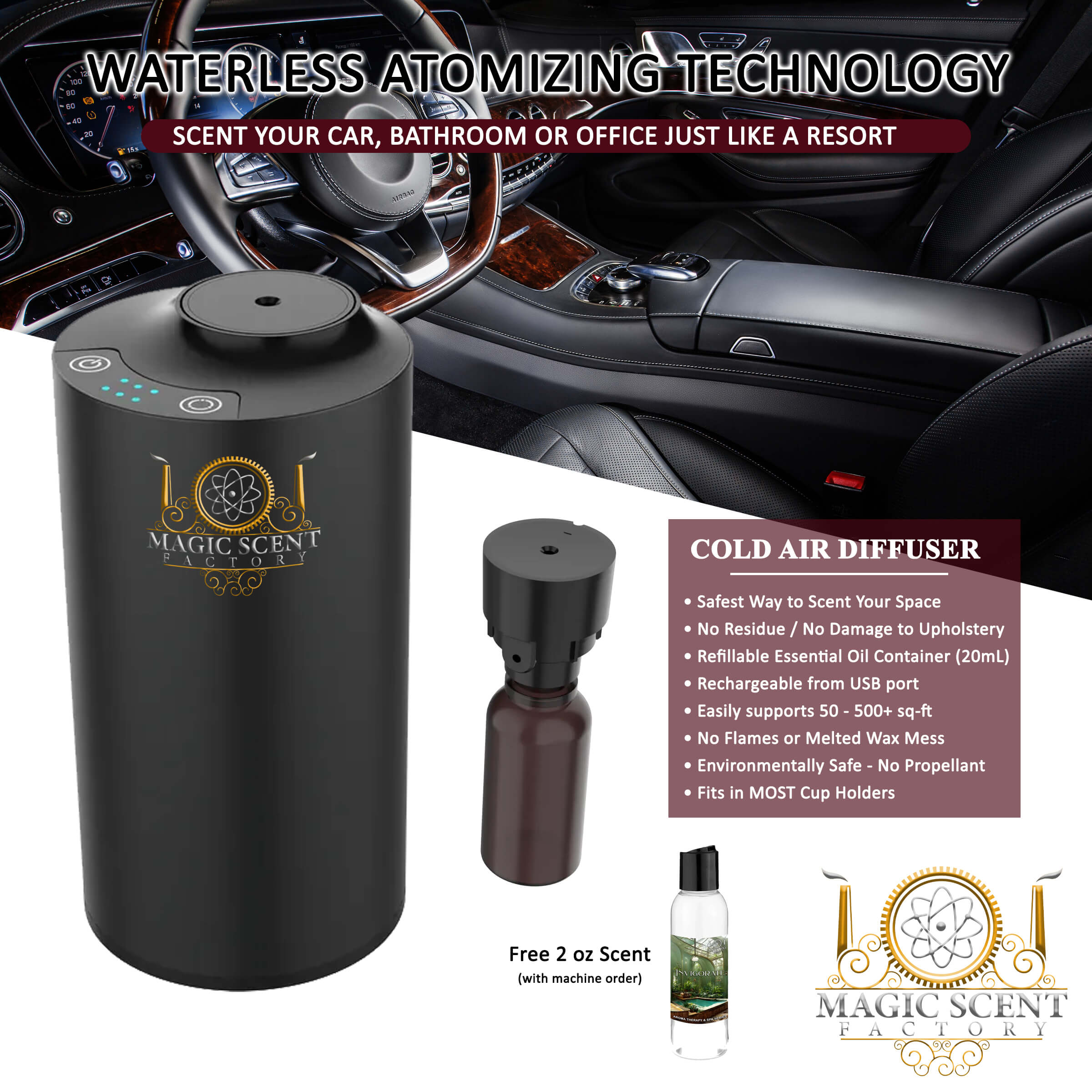 Waterless Atomizing Scent Diffuser