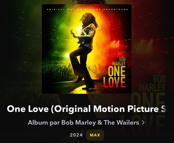 未開封Bob Marley One love サウンドトラック Bob Marley & The Wailers Movie ONE LOVE Original Soundtrack