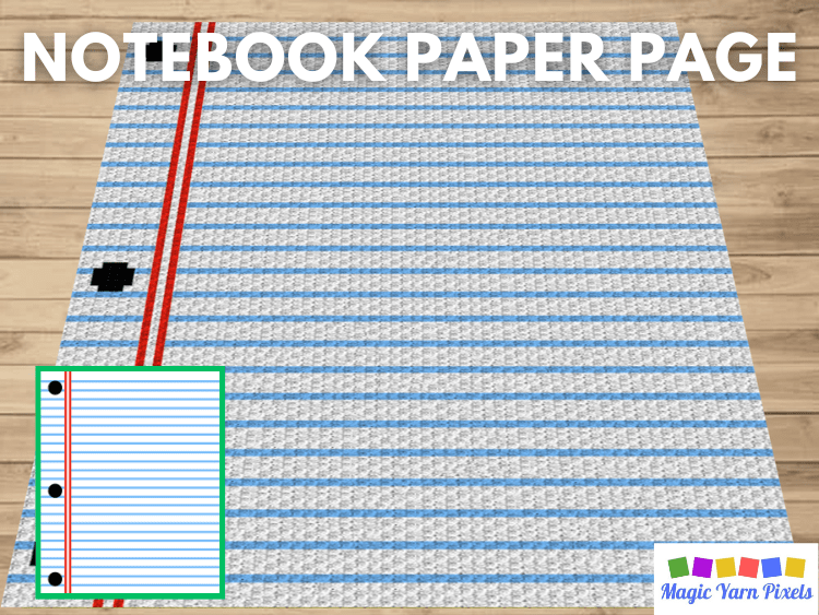 BLOG PREVIEW POSTER - Notebook Paper - Magic Yarn Pixels