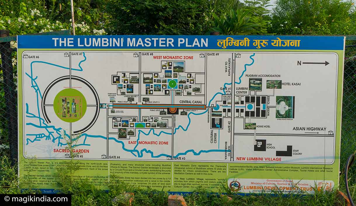 In The Footsteps Of Lord Buddha In India MAGIK INDIA Lumbini Map 