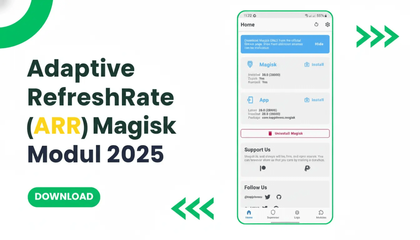 Adaptive RefreshRate (ARR) Magisk Modul 2025