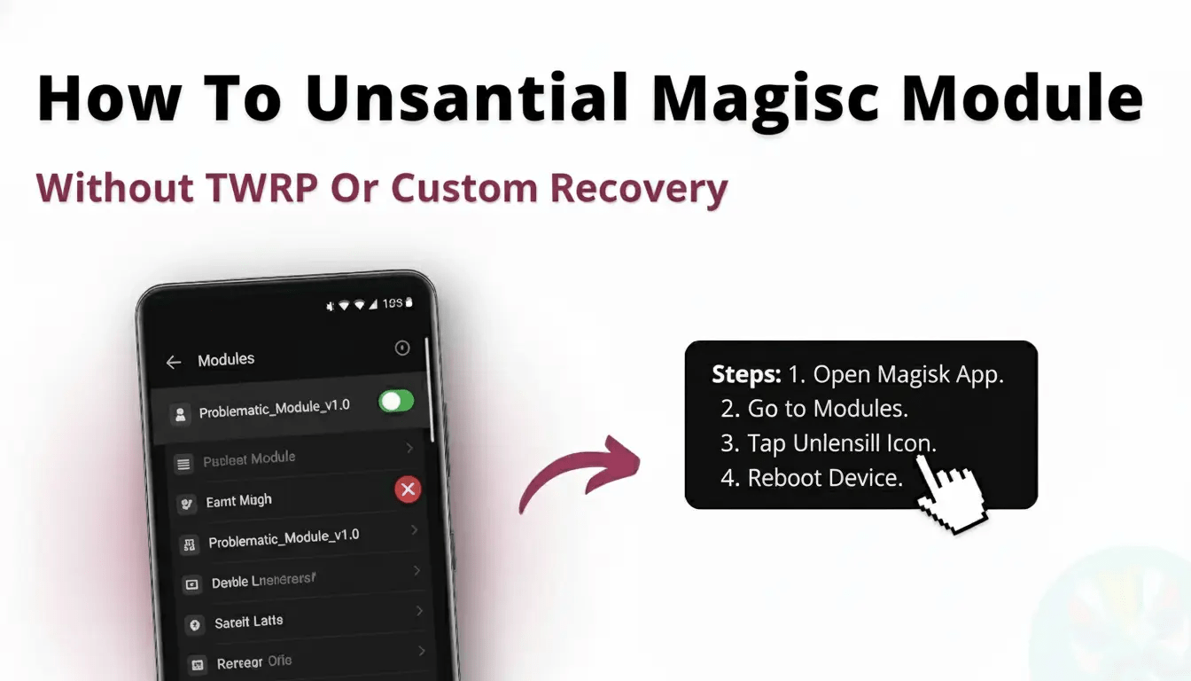 how to uninstall magisk module without twrp