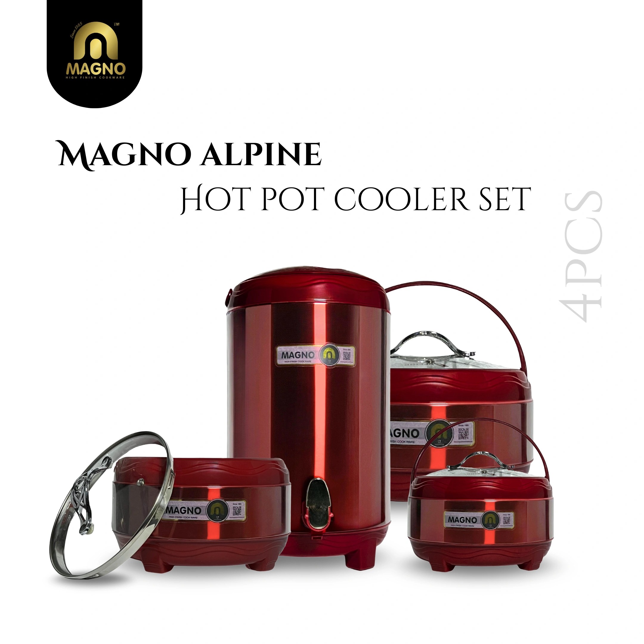 Magno alpine Hot pot Cooler set red edition