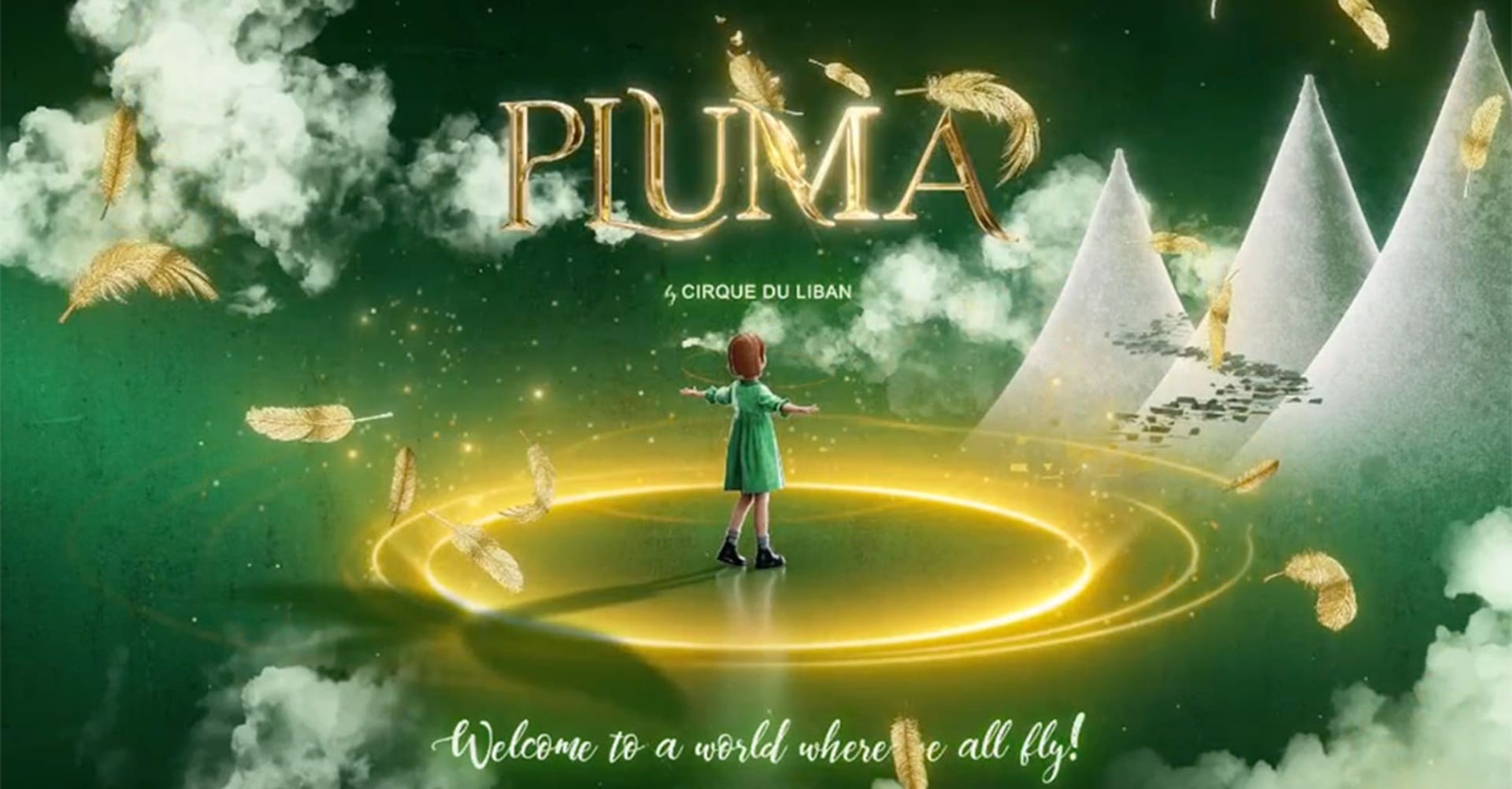 Pluma circus aerial performance at Dubai Festival City Mall