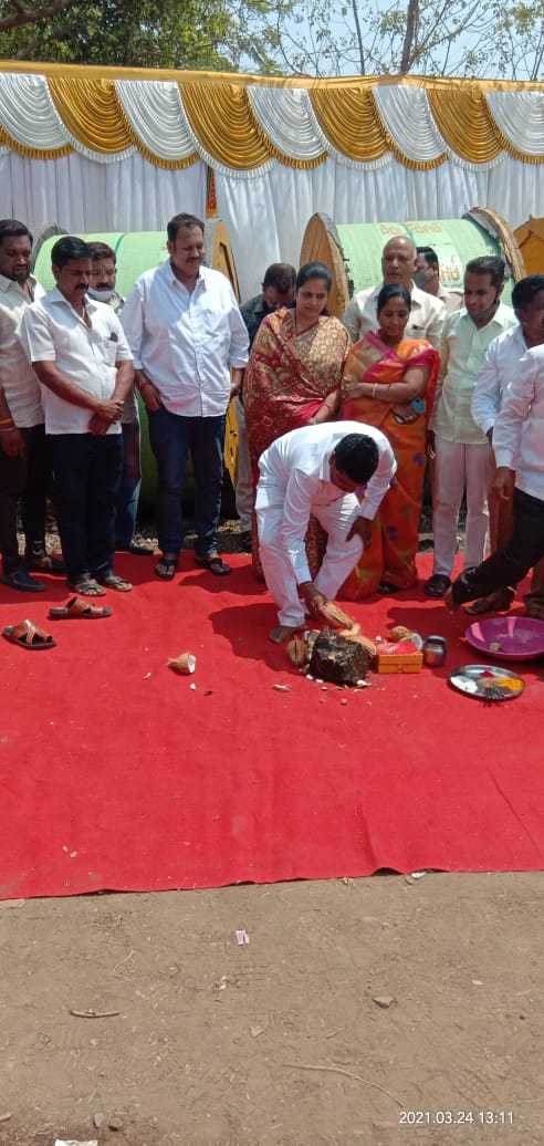 कण्हेर योजनेसाठीच्या  एक्सप्रेस  फिडर लाईनच्या कामाचा शुभारंभ