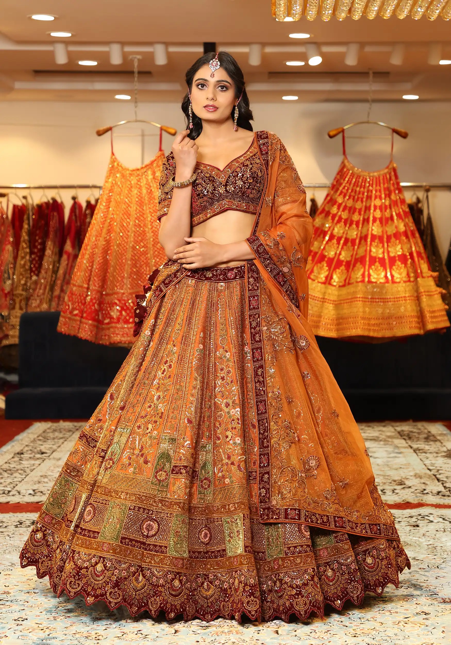 Marwar Silk Lehenga Set with Zardosi Embroidery Lehenga For Women