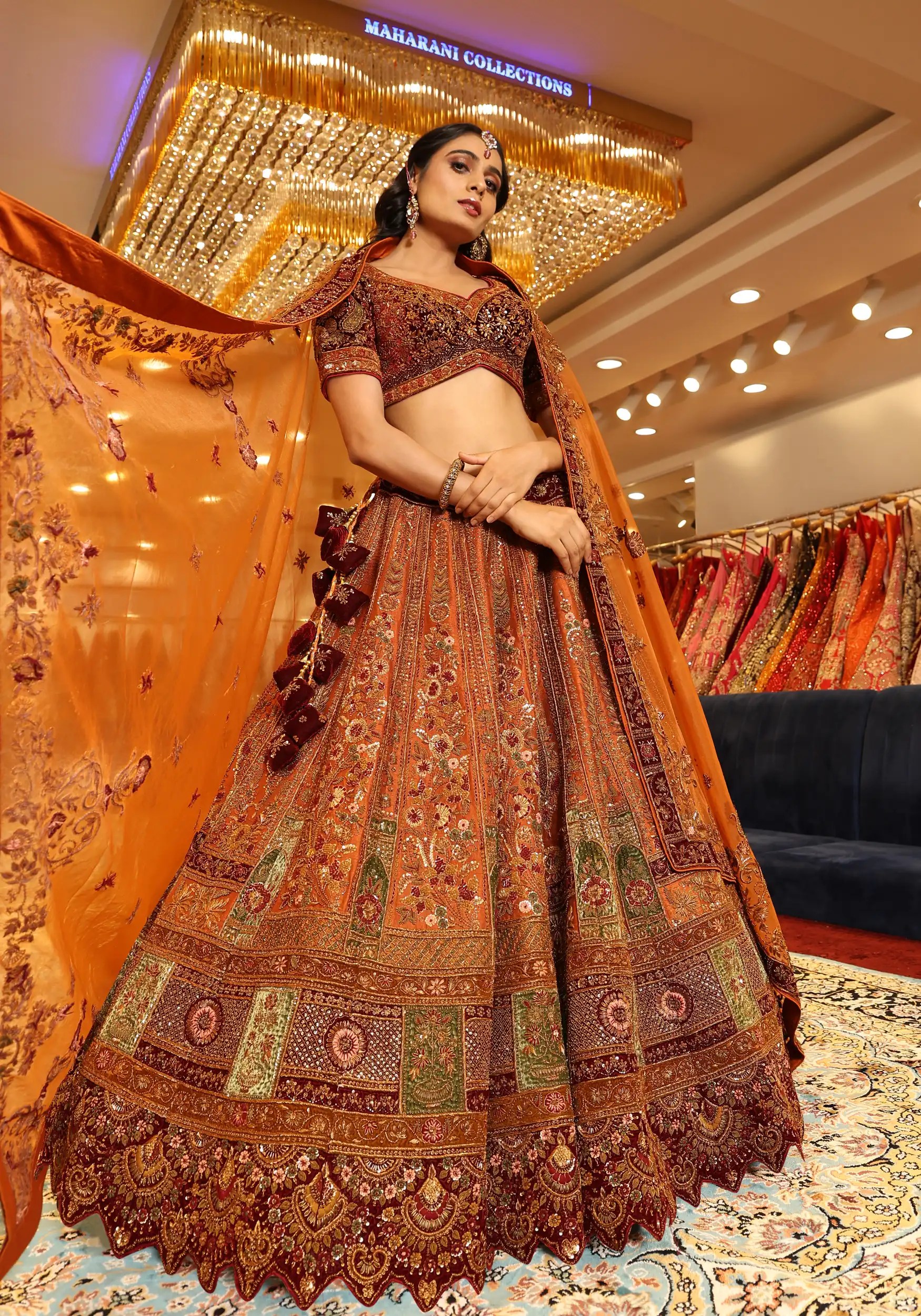 Marwar Silk Lehenga Set with Zardosi Embroidery Lehenga For Women