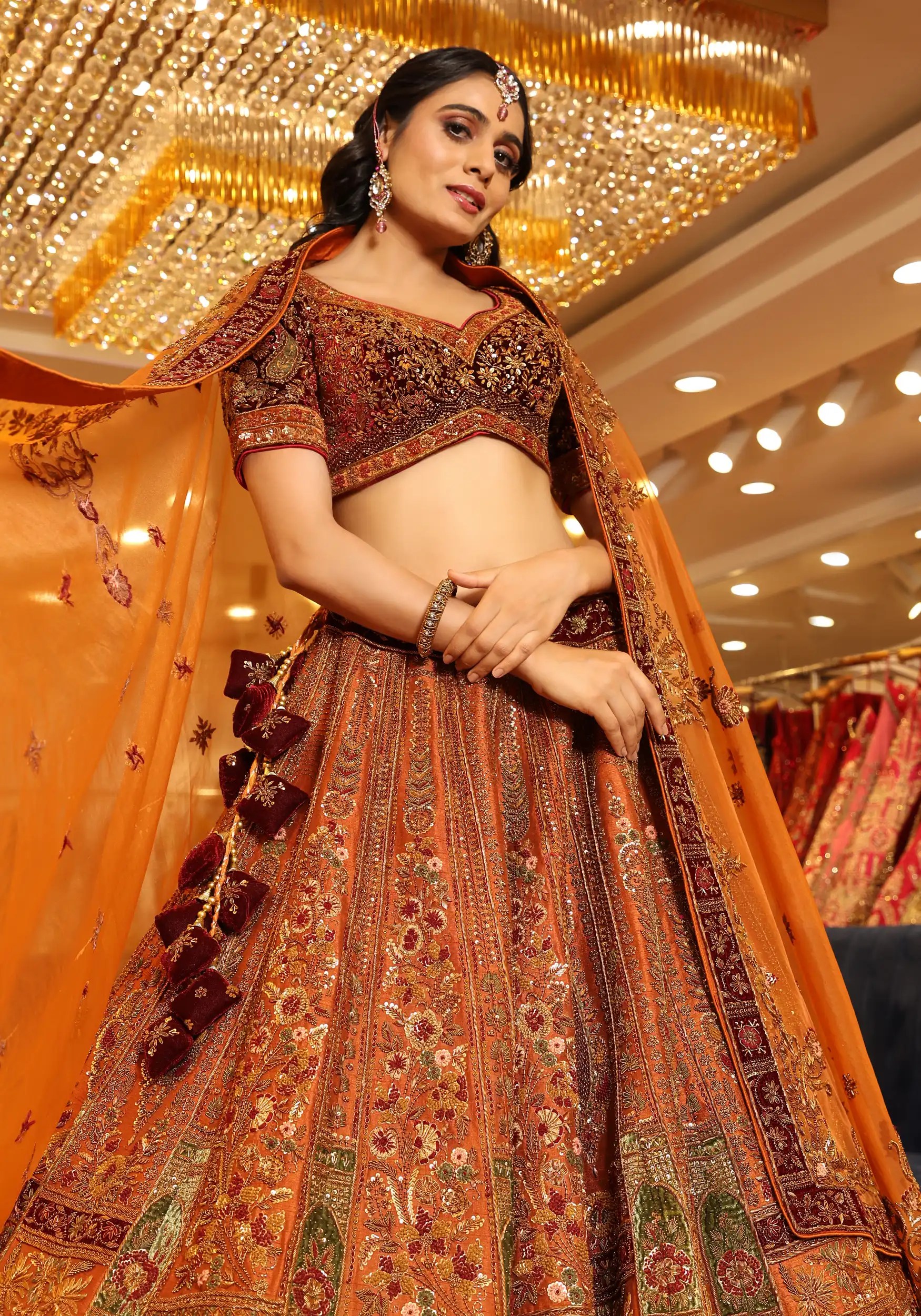 Marwar Silk Lehenga Set with Zardosi Embroidery Lehenga For Women