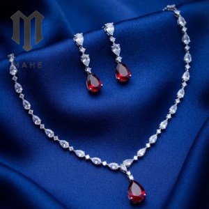 Zircon Ruby Elegance Jewellry Set