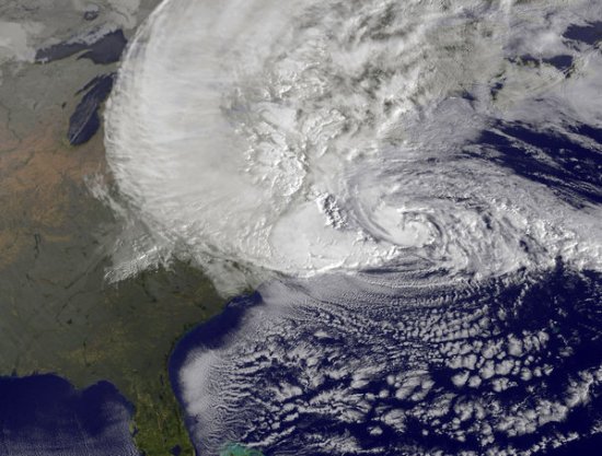 Hurricane Sandy image from NASA