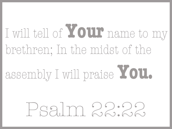 in the meetings the Firstborn Son sings praises to the Father in our praises!