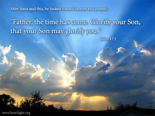 Jesus was glorified in His resurrection for the glorification of the Father